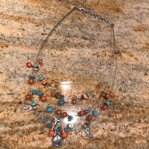 Nautical tri-layer necklace